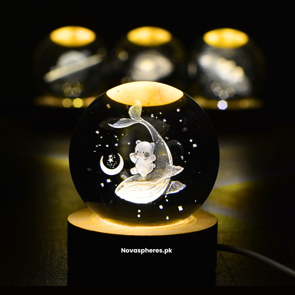 NovaSphere Crystal Lamp - Cute Twinkle whale