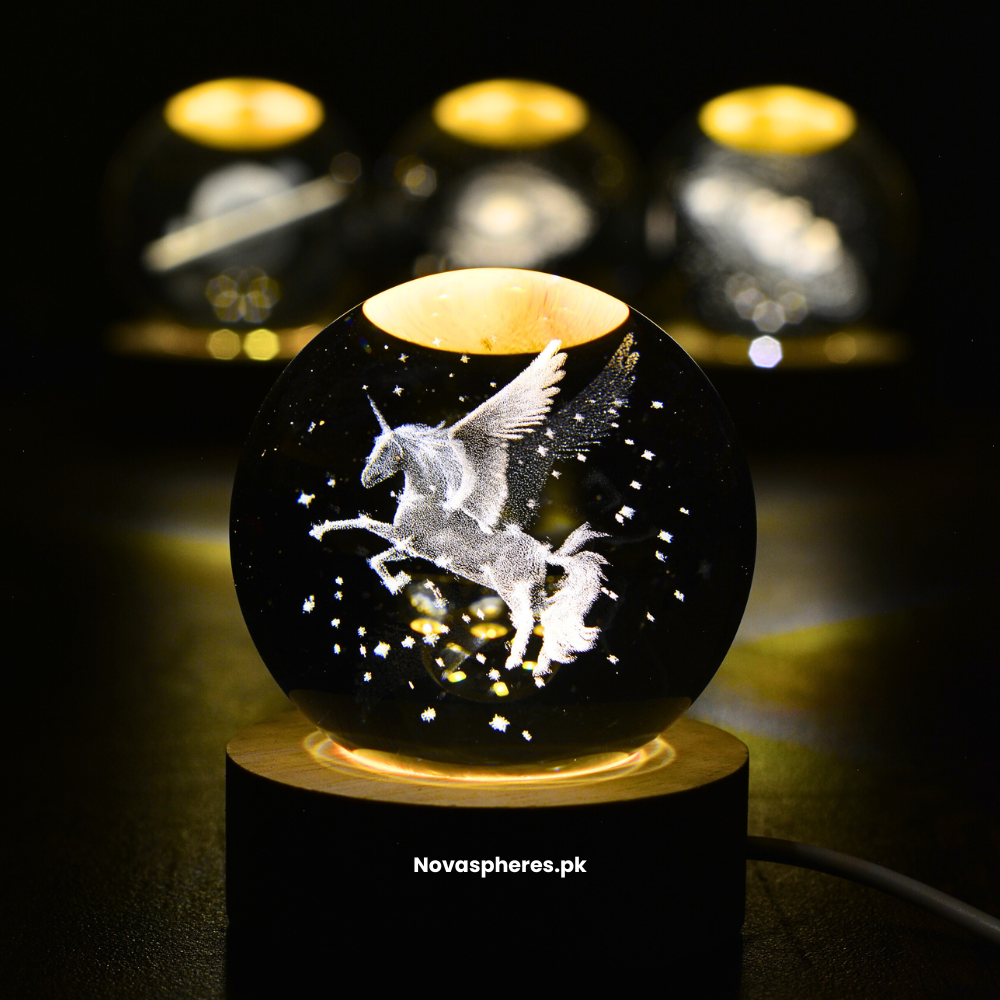NovaSphere Crystal Lamp - Cute Unicorn