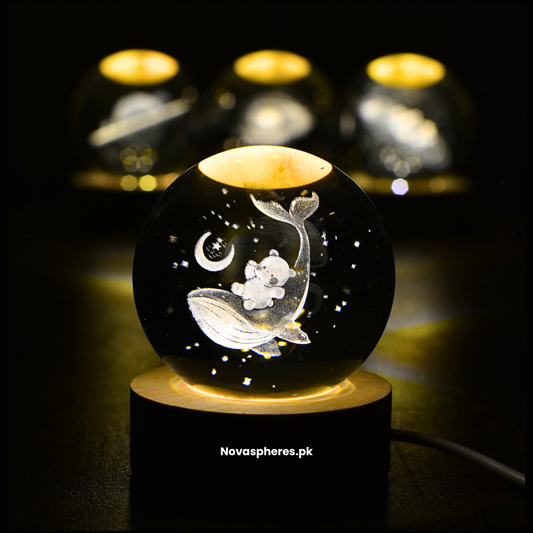NovaSphere Crystal Lamp - Cute Twinkle whale