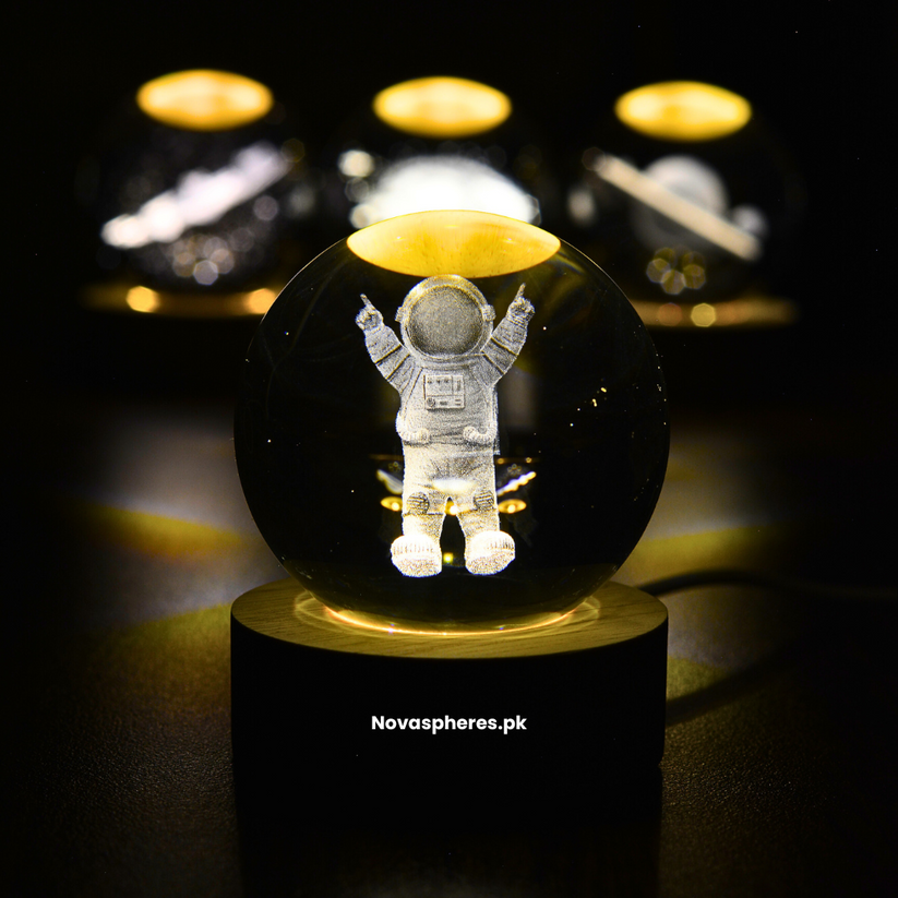 NovaSphere Crystal Lamp - Moon Conqueror – NovaSpheres.pk