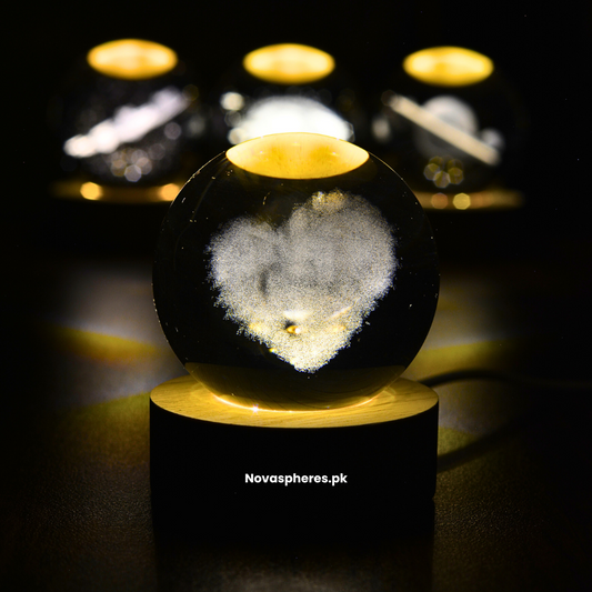 NovaSphere Crystal Lamp - Misty Heart