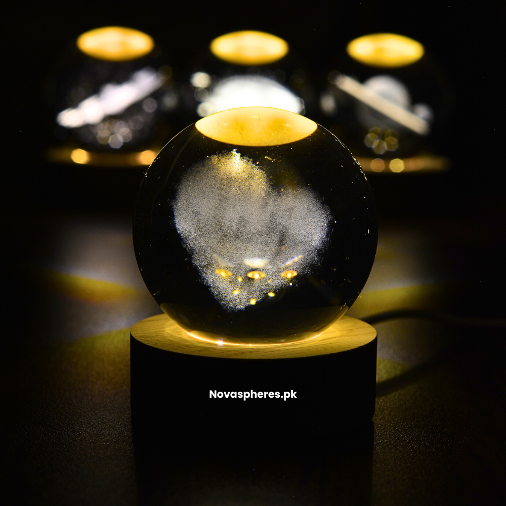 NovaSphere Crystal Lamp - Misty Heart