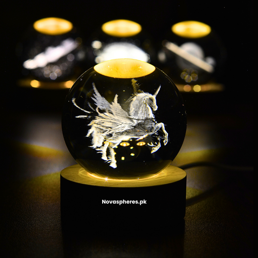 NovaSphere Crystal Lamp - Majestic Unicorn