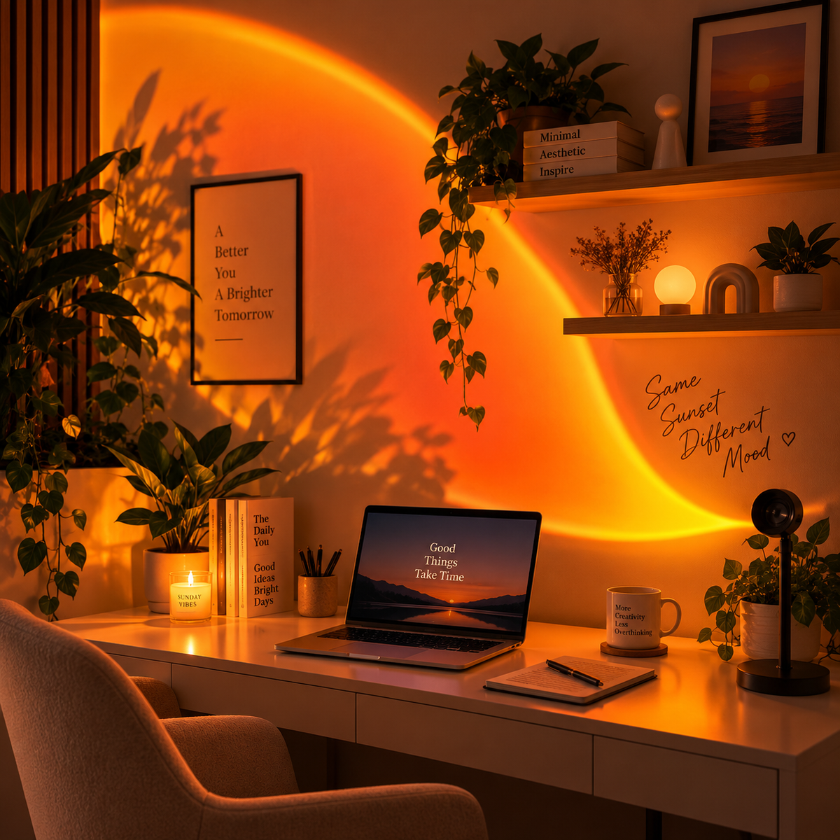 NovaSpheres Sunset Lamp – 16 Color RGB Ambient Projection Light