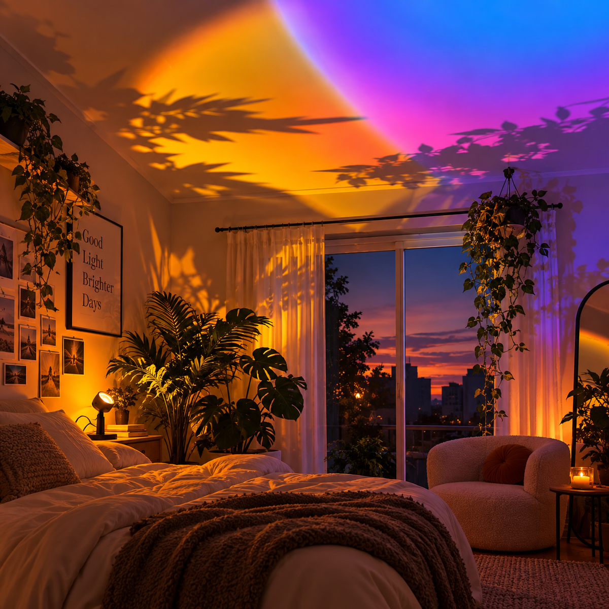 NovaSpheres Sunset Lamp – 16 Color RGB Ambient Projection Light