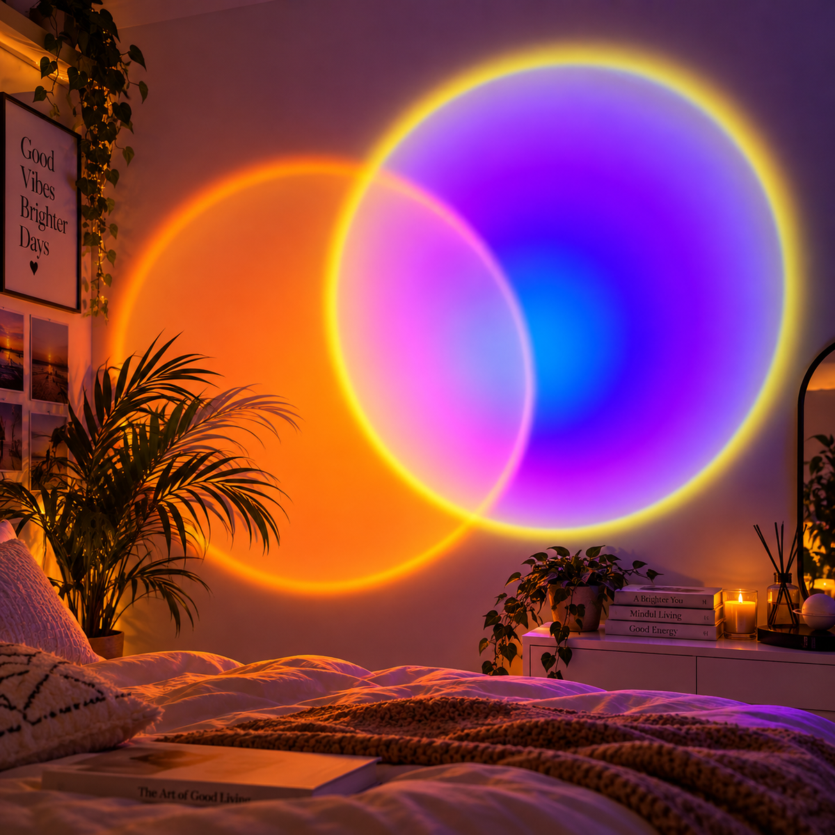 NovaSpheres Sunset Lamp – 16 Color RGB Ambient Projection Light